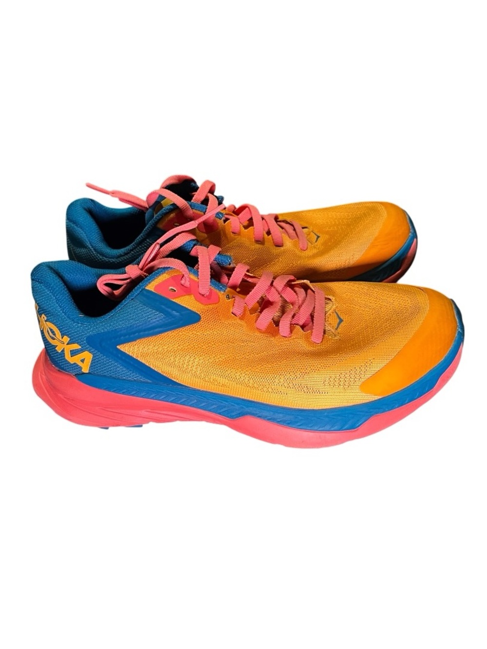 EUC Hoka One One Womens Zinal 1119400 RYCM Orange Running Shoes Size 7 - Picture 7 of 11